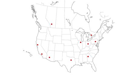 Map of BuildATech training locations