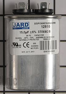 Lennox 100600-04, Run Capacitor, 4 MFD, 370V, Oval