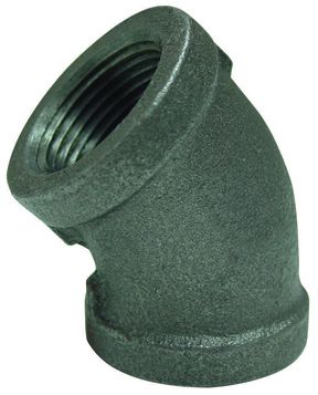 Black Iron 45 Degree Elbow, 1/2 IN