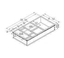 Lennox C1CURB70A-1, Hybrid Roof Curb, Downflow Double Duct Opening, 41-1/2 x 79-3/4 Inch x 8 Inch Height