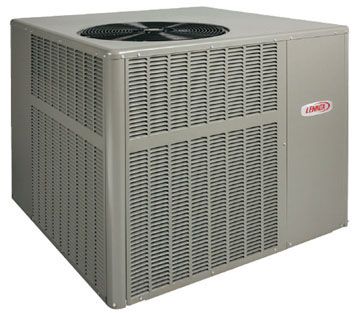 Residential Packaged Unit, Dual-Fuel Heat Pump, 4 Ton, 14 SEER, R-410A,  126,000 Btuh, 81% AFUE, LRP14DF48-126P | LennoxPROs.com