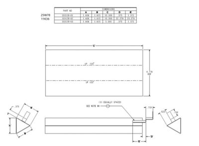 Lennox 101128-02, NOx Insert, 1.606 x 1.615 x 10.000"