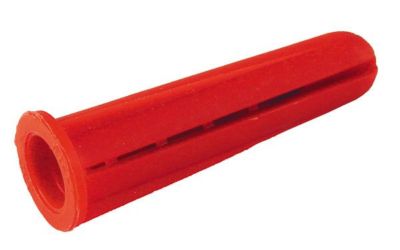 Malco PA1012KW, Red Lip Plastic Anchor Kit, #10 x 1" Screw; 1/4 x 1" Anchor, 100 Per Package