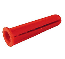 Malco PA1012KW, Red Lip Plastic Anchor Kit, #10 x 1" Screw; 1/4 x 1" Anchor, 100 Per Package