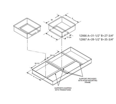 Lennox C1DIFF31B-1, Supply & Return Air Transition Kit, 30 x 31-1/2 to 17-3/4 x 27-3/4"