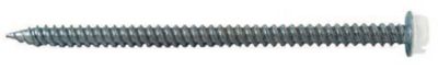 1/4" Head White Painted Zip-in Register Screw Zinc Plated" 8" x 1-1/2" Screw 250 Pkg