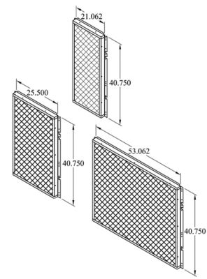 Lennox C1GARD52B-1, 3-Piece Coil Hail Guard, 7.5/8.5/10/12.5 Ton, (W x H): 53-1/16 x 40-3/4" & 25-1/4 x 40-3/4" & 21-1/16 x 40-3/4"