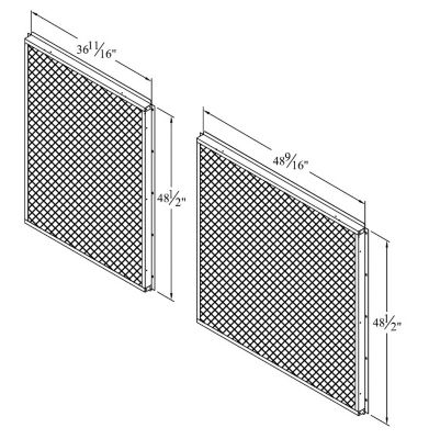 Lennox K1GARD51C-1, 2-Piece Coil Hail Guard, (W x H): 48-9/16 x 48-1/2" & (W x H): 36-11/16 x 48-1/2"