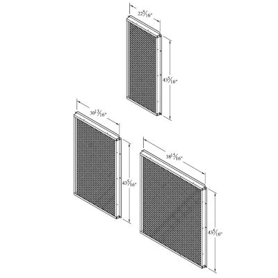 Lennox T2GARD51L-1, 3-Piece Coil Hail Guard, 6/7.5 Ton, (W x H): 38-15/16 x 43-5/16" & 30-13/16 x 43-5/16" & 22-5/16 x 43-5/16"