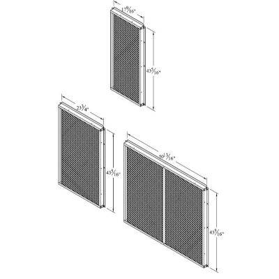 Lennox T2GARD51M11, 3-Piece Coil Hail Guard, 10 Ton, (W x H): 50-13/16 x 43-5/16" & 23-3/4 x 43-5/16" & 17-9/16 x 43-5/16"