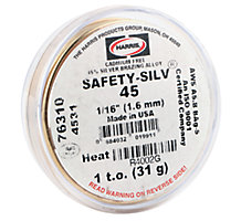 Harris 4531 Safety-Silv 45 High-Silver Brazing Alloy, 1/16" 1 t.o. - 1 Package