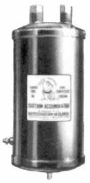 Suction Accumulator, 6" Diameter, 1-3/8" Suction Inlet/Outlet I.D. Size, Vertical