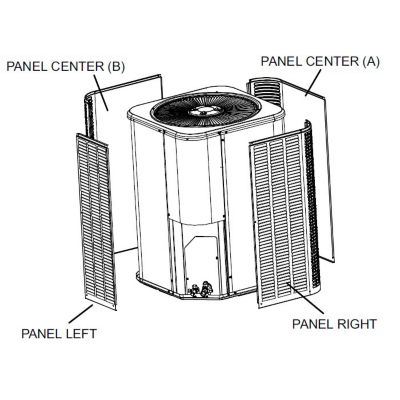 Lennox 616187-01, T-Class Hail Guard Kit, (W x H): 24 x 24"