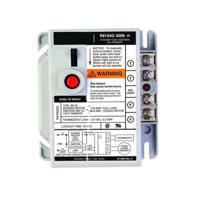 Honeywell R8184G4009 Protectorelay® Oil Burner Control with 30 Second Safety Timing