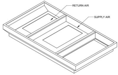 Lennox C1ACURB40B, Curb Adapter, 51-3/8 x 85-3/8" to 54-1/4 x 95-3/8", 12" H.