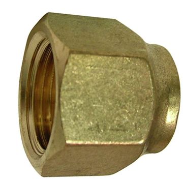 COPPER FLARE NUT 3/8 SHORT FORGED