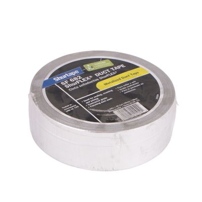 Shurtape 146956, SF 682 ShurFLEX Non-Printed Metalized Cloth Duct Tape, 2" x 60 yd., Silver