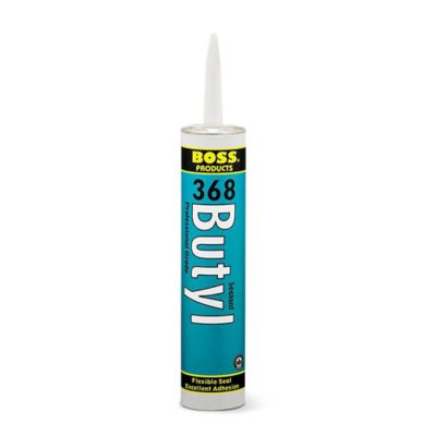 Boss 36801, 368 Butyl Rubber Sealant, White, 10 Ounce Cartridge