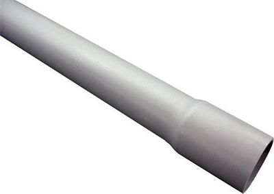 Schedule 40 PVC Pipe, 1" x 10', Bell End