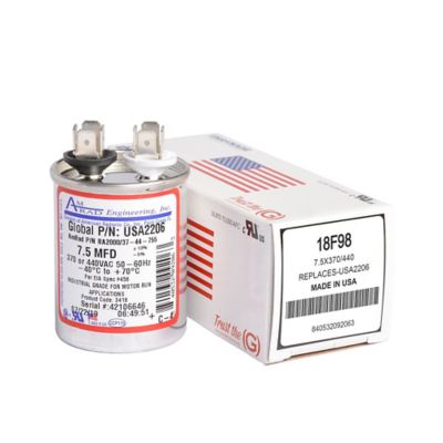 AmRad USA2206, Run Capacitor, 7.5 MFD, 440V, Round