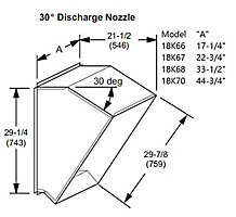 Lennox 106159-01, Unit Heater Discharge Nozzle, 30 Degree, For LS25-125 & LS25-150