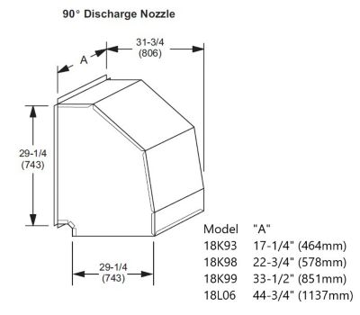 Lennox 106162-01, Unit Heater Discharge Nozzle, 90 Degree, For LS25-125 & LS25-150