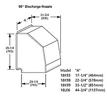 Lennox 106162-01, Unit Heater Discharge Nozzle, 90 Degree, For LS25-125 & LS25-150