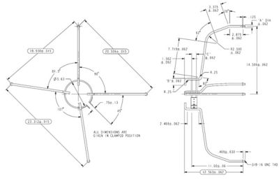 Lennox 18M2201, 4-Leg Motor Mount, 48 Frame, 29" Bolt Circle