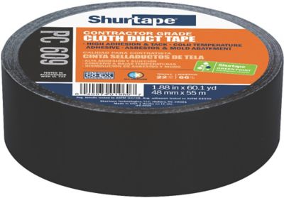 Shurtape 199722, PC 609 Performance Grade Co-Extruded Cloth Duct Tape, 2" X 60 yd., Black