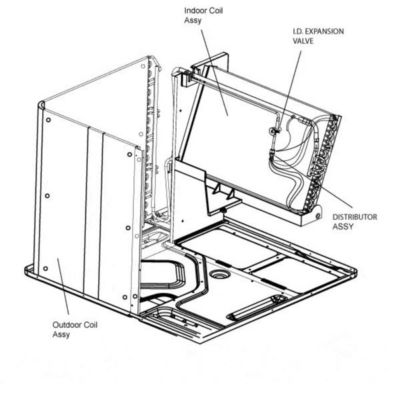 Lennox 612053-05, Indoor Evaporator Coil Assembly, 24.0 x 42.81", 3 Row, For LRP14 Series Units