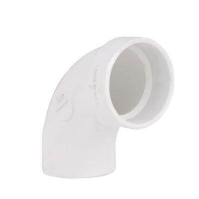 PVC DWV 90 Deg Street Elbow, 2 IN, H x Spg