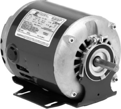 Nidec 8000, Blower Motor, Belt Drive, Split Phase, 1/4 HP, 115V, 1 Speed, 1/2 Inch x 1-1/2 Inch Shaft, Reversible Rotation, 1725 RPM, Nidec 8000