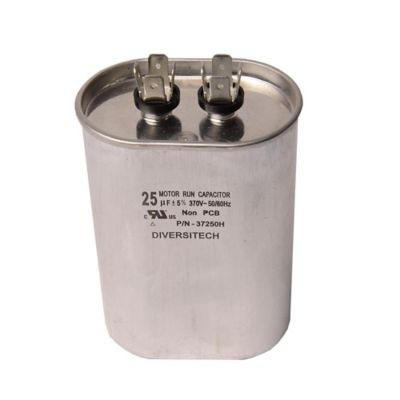 Run Capacitor, 25 MFD, 370V, Oval