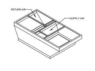 Lennox C1ACURB30A, Curb Adapter, 57-7/8 x 45-5/8" to 82-1/8 x 41-1/8", 20" H.