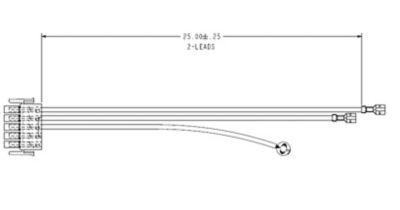Lennox 104758-00, Nidec Motor Power Harness, 25" Leads