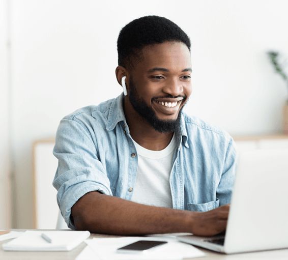 A service tech watching the Buildatech courses virtually