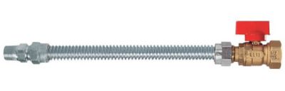 Dormont 20-3135-18, Supr-Safe® 20 Series, 3/8" ID x 1/2" OD Gas Appliance Connector, 1/2" MIP x 1/2" FIP Ball Valve x 18" Length