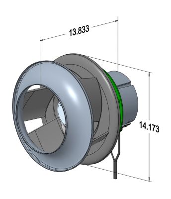 Lennox 621157-04, ECM Motor & Impeller, 460/575 VAC