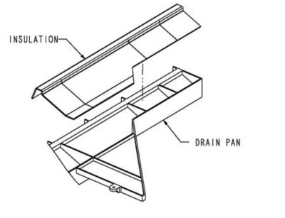 Lennox 104076-03, Plastic Drain Pan with Insulation, 35.48 x 15.02 x 3.13 Inch