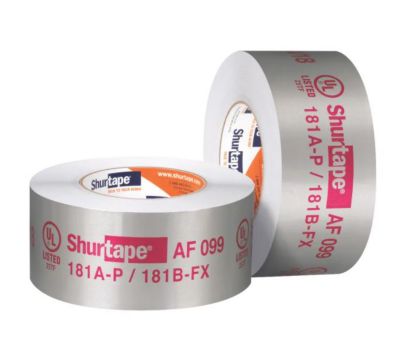 Shurtape 232622, AF 099 UL Listed & Printed Aluminum Foil Tape, 2-1/2" (63.5mm) x 60 yd. (55m), Silver Printed