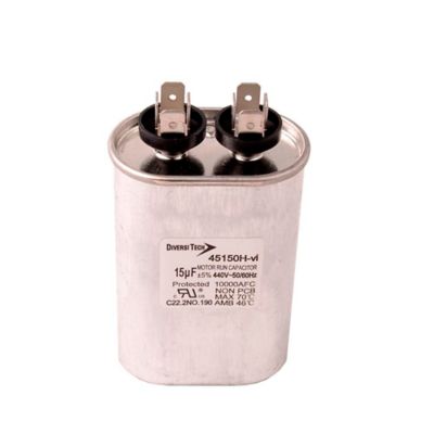 Run Capacitor, 15 MFD, 440V, Oval