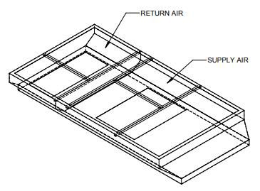 Lennox C1ACURB30B, Curb Adapter, 43-1/8 x 104-1/8" to 54-1/4 x 95-3/8", 12" H.