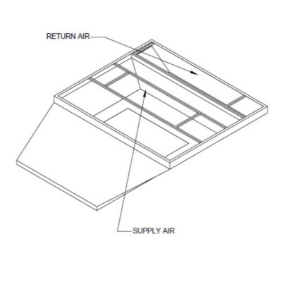  Lennox C1ACURB30D, Curb Adapter, 70-3/4 x 134-13/16" to 102-1/8 x 86-1/8", 20" H.