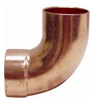 Copper Close Rough Street Elbow, 90 Deg, 3/8", C x C