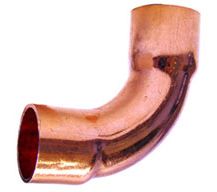 Copper Long Radius Elbow, 90 Deg, 3/8", C x C