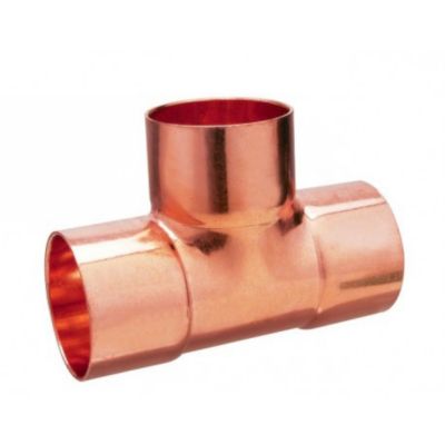 Wrot Copper Tee, 1/2", C x C x C