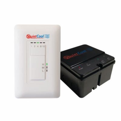 QuietCool IT-36003, RF Hub and Glass Switch Kit, Includes 1 Hub and 1 Switch Wireless RF Control Kit