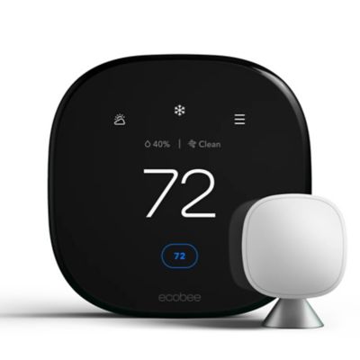 ecobee EB-STATE6P-01 Smart Premium Thermostat with Sensor, 2H/2C Conventional, 4H/2C Heat Pumps