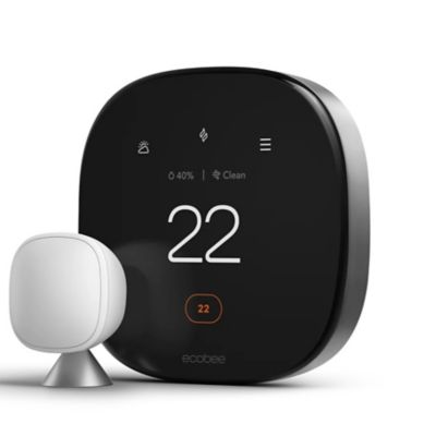 Ecobee Smart Premium Thermostat with Sensor, 2H/2C Conventional, 4H/2C Heat Pumps, EB-STATE6P-01