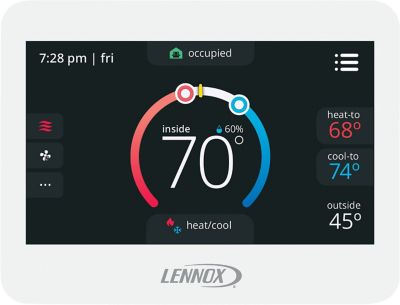 Lennox 507611-04, CS8500 Commercial Touchscreen Programmable Thermostat with CO2 Sensing, Conventional 4 Heat/4 Cool